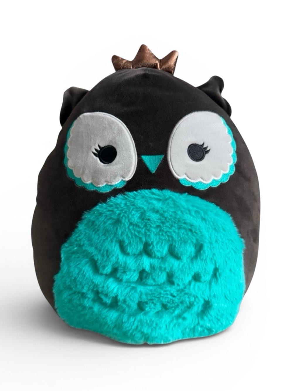 Squishmallow Owl Cozy Plush Pillow Collectible Dorm Decor Gift Brown Teal 16”